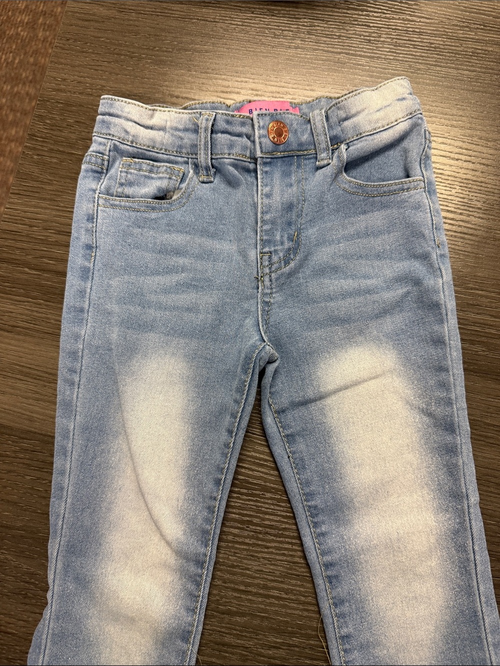 Girls Light Blue Stretch Denim Jeggings